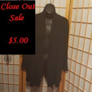 Green Envelope Black Rayon 3/4 Sleeve Blazer Cardi